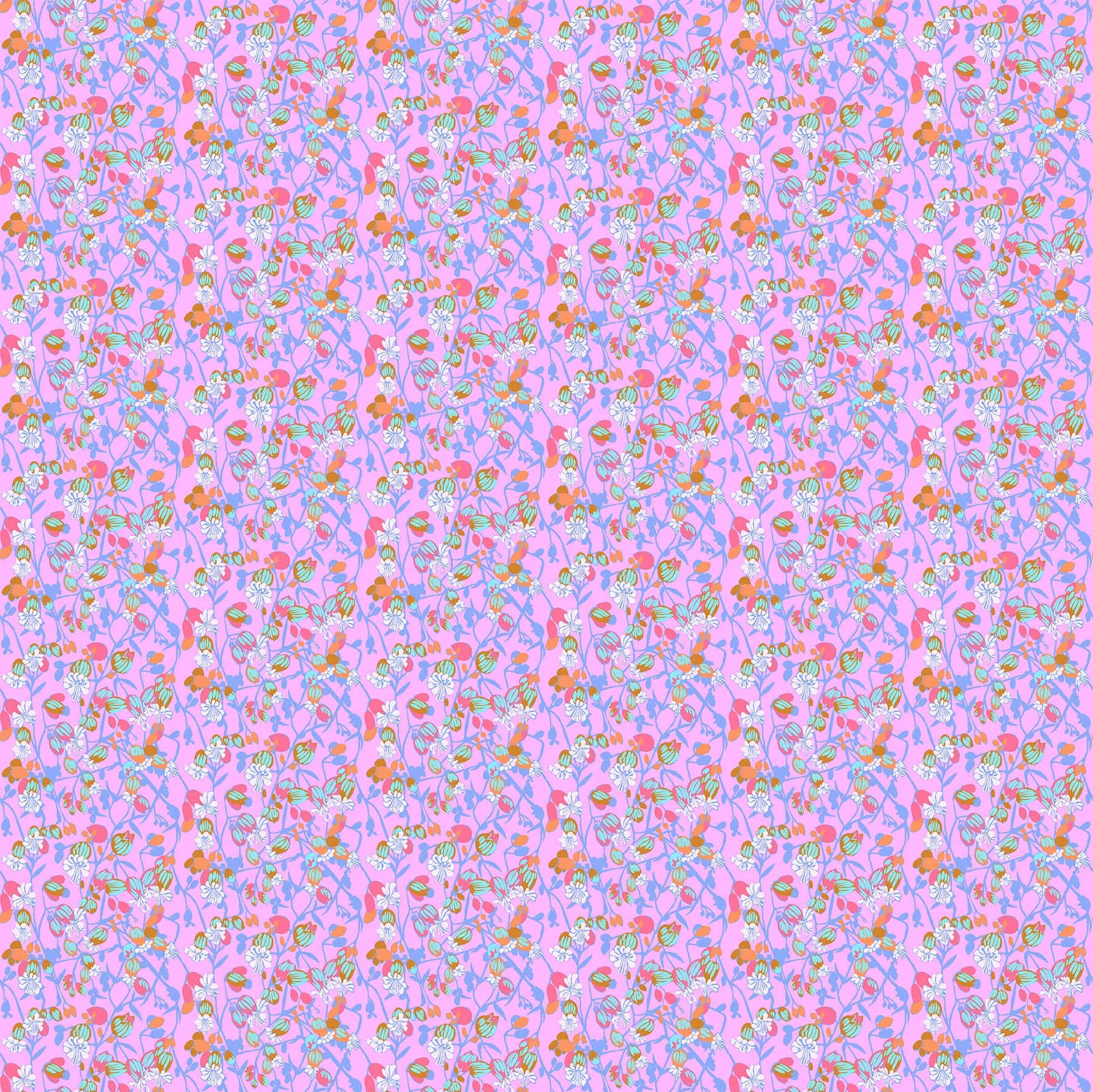 Small floral pattern on a pink background