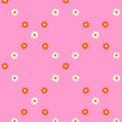 Pattern of small flowers on a pink background