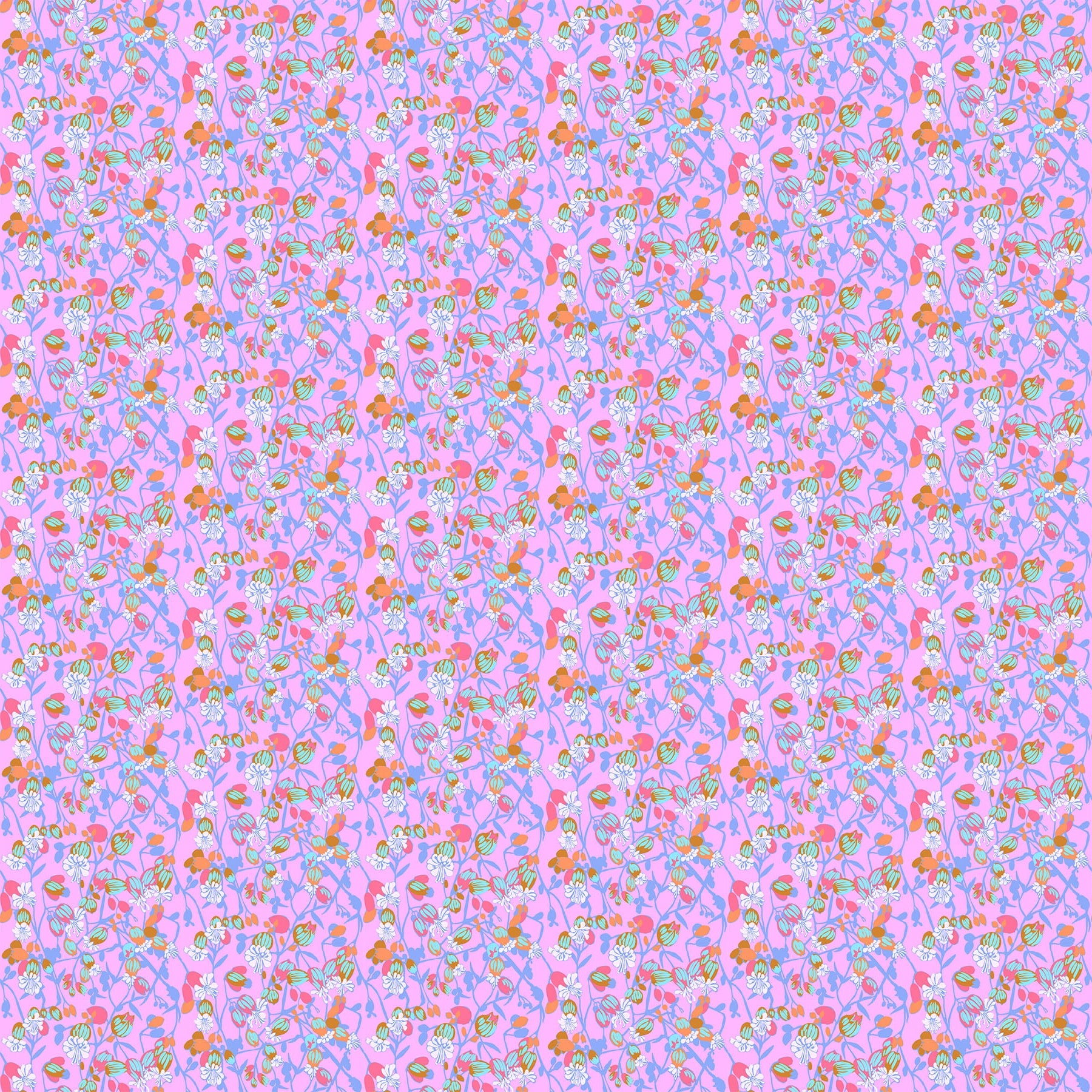 Small floral pattern on a pink background