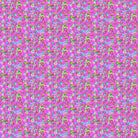 Pattern of small colorful flowers on a pink background