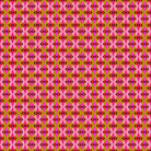 Patterned fabric with a geometric design in pink, coral and butterscotch.
