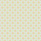Pattern of small pink and green flowers on a light blue background