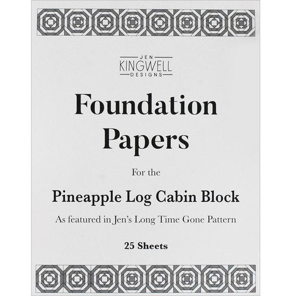 Foundation Papers - Pineapple Log Cabin BLOCK by Jen Kingwell