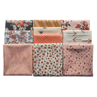 Set of fabric swatches with various patterns on a white background