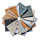 Collection of fabric swatches arranged in a circular pattern on a white background