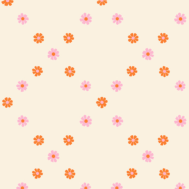 Pattern of small flowers on a beige background