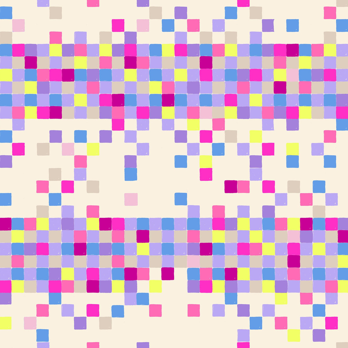 Glow Garden Pixels Quilting Fabric in Natural – Mockingbird Quilts