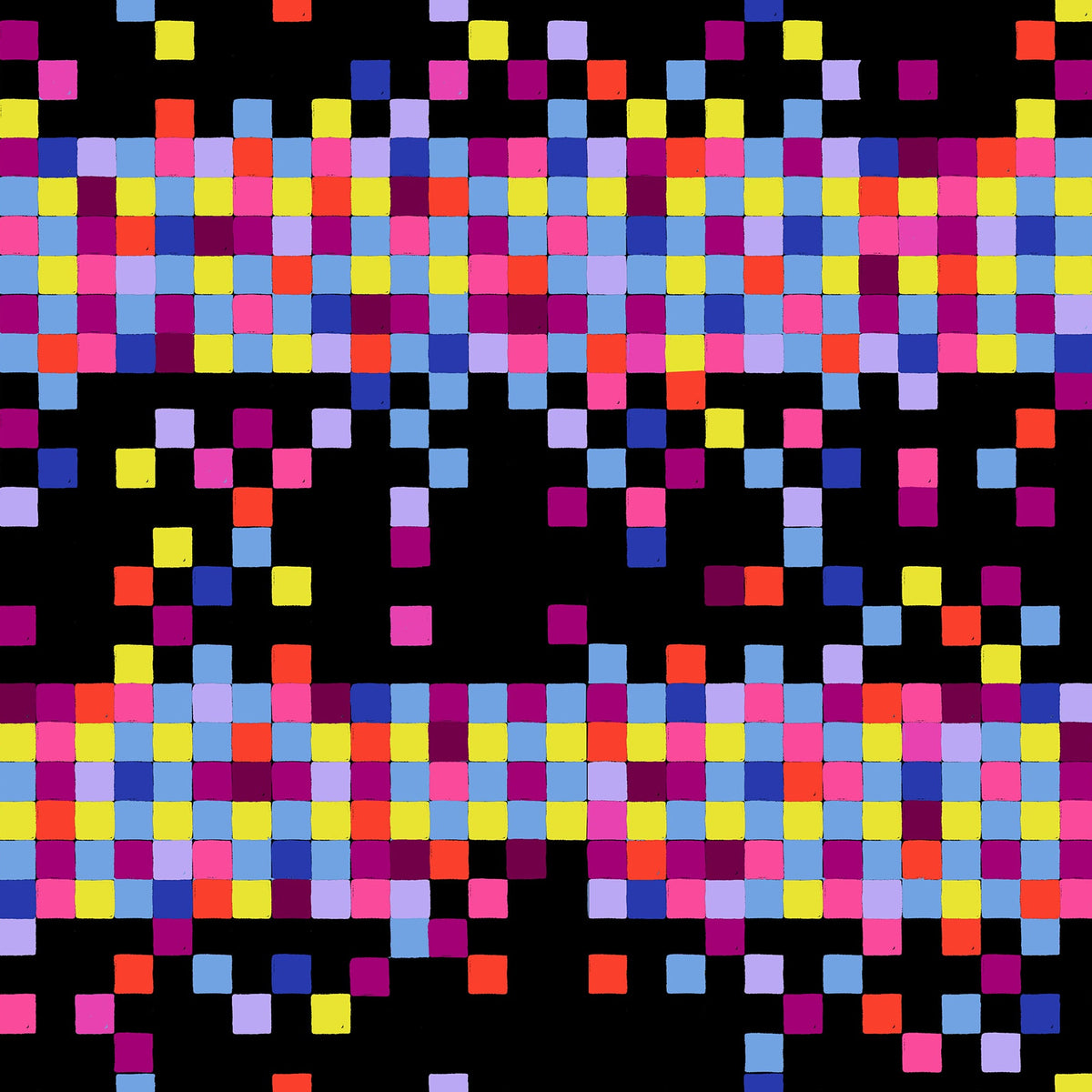 Glow Garden Pixels Quilting Fabric in Black – Mockingbird Quilts