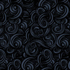 Dark blue swirling pattern on a black background