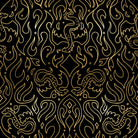 Gold dragon pattern on a black background