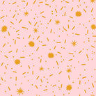  Gold stars, dots and dashes on a light  Pink background