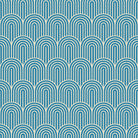 Pattern of blue arches on a blue background