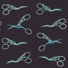 Pattern of scissors on a dark background