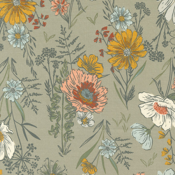 Woodland Wildflowers Florals Taupe