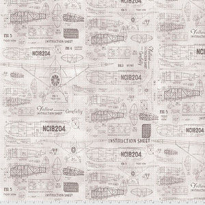 Monochrome Eclectic Elements Model Airplanes Parchment