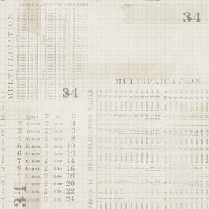 Monochrome Eclectic Elements Multiplication Table Parchment