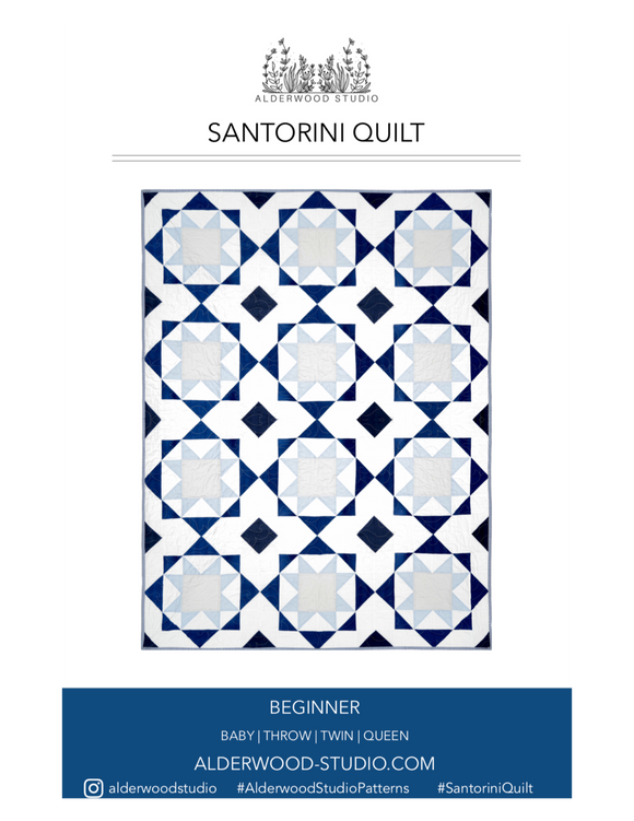 Santorini Paper Quilt Pattern by Alderwood Studio